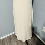 ZARA Bloggers Fav Ecru Linen Blend Bohemian Open Back Cut Out Midi Dress Sz L Photo 11