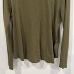 Madewell  Deep Olive Green T-Shirt Long Sleeve Relaxed Fit Large EUC Photo 3
