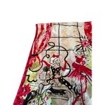 Retro Theme 50s Rockabilly Sock Hop Christmas Scarf 68x20 Novelty Print Glam Red Photo 5