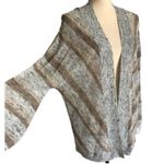 Hinge  Stripe Lightweight Open Knit Cardigan Size S Photo 4