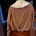 Free People Vintage Shaggy lined bomber Jacket sz small Photo 3