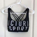 Victoria's Secret Victoria Sport Sports Bra Black Reflective Logo Strappy Back M Photo 0
