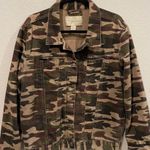 Anthropologie PILCRO AND THE LETTERPRESS Camo Buttons Jean Jacket Photo 2
