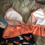 Cupshe NWT Peach & Floral Navy Bikini Set sz S Photo 1
