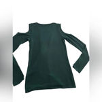 Wilfred Aritzia Free Forest Green Cold Shoulder Womens Blouse S Top Shirt Photo 5