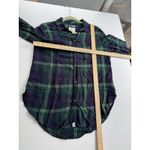American Eagle  Outfitters Boyfriend Fit Sz Medium Green Flannel Viscose plaid Photo 8