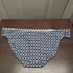 Jessica Simpson  NWT Size Large Navy Blue White Tiled Geo Swimwear Bikini Bottom Photo 1