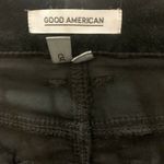 Good American  Good Waist Womens Black Velvet Exposed Zip Pant Photo 4