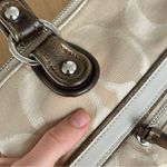 Coach Authentic  Poppy Signature Bag Tote Metallic Gold Cream Pink #H1220-18979 Photo 7