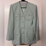 Amanda Smith  Skirt Suit 8 Mint Green Lined Straight Knee Length Photo 1