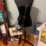 Checkered Black and White Crossbody Bag Photo 1