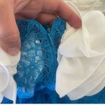 Camila Coelho Delphi Blue Lace Rosettes Maxi Dress Photo 9