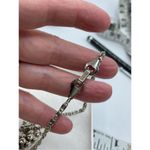 Vintage paper clip link chain with intermittent silver beaded clusters. 28” long Photo 2
