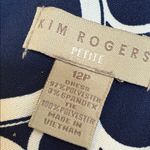 kim rogers  Navy and White Circle Midi Dress size 12P Photo 8