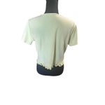 Westbound Light Green Embroidered Lemon-Lime V-Neck Top – Size MP Photo 3