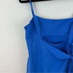 ZARA Cobalt Blue Linen Blend Cut Out Romper Dress Size Small Women's Photo 2
