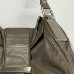 Banana Republic  Leather Top Handle Magnetic Closure Hobo Bag Gray taupe color Photo 4