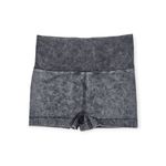 Zenana Outfitters Washed Seamless High-Waisted Ribbed Shorts L/XL Gray Photo 1