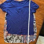 Honey Punch  Stitch Fix Mix Material Knit Top Short Sleeve Navy Paisley Size S Photo 5
