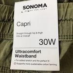Sonoma Capris Size 30W Womens Khaki Green Pull On Good For Life Relaxed Fit New Photo 7