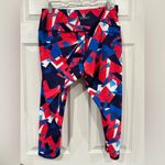 🎄Ododos Geometric Print Leggings Red Size 2X Photo 2