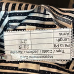 Chico's  Button Up Striped Top Black White XL Photo 6