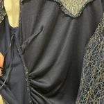 Lipsy London  Navy Blue & Gold Lace Bodycon Evening Gown 4 Photo 7