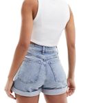 Cotton On  134510077 High Rise Classic Turn Up Mom Shorts Blue Wash Jean Sz 6 Photo 2