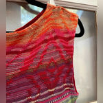 Ralph Lauren Rainbow Indian Tribal Linen Sleeveless Knit Sweater Dress Size MP Photo 5