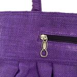 Vintage 1980 Purple Woven Burlap Embroidered Shoulder Bag Purse Beverly Goldberg Photo 9