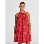 Madewell  Drop Waist Mini Dress Polka Dot Trapeze Relaxed Festival Red XXL NWT Photo 1