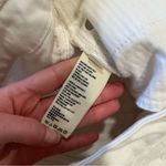 We The Free  People White Denim Distressed Button Fly Raw Hem Skirt Size 28 Photo 4