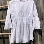 Catherine Malandrino  Noelle White Embroidered Eyelet Tunic 8 Photo 5