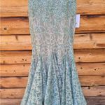 Mac Duggal  79230 Embellished Feather Cap Sleeve Illusion Neck Trumpet Gown Photo 6