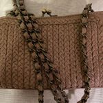 Antik Kraft  Taupe Braided Crossbody Handbag Purse Clutch Photo 1