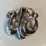 Monet Vintage Geometric Swirl Open Work Weave Silver Tone Jewelry Pin Brooch Photo 12