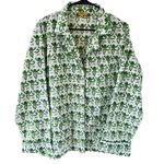 Roberta Roller Rabbit  Green Monkey Long Sleeve Pajama Top Photo 1