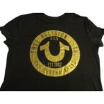 True Religion Black Gold Logo Graphic Tee The Buddha Brand USA Large Photo 3