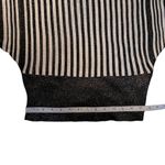 Michael Simon Black White Striped Metallic Sweater Bead Necklace Women’s Medium Photo 9