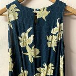 Vintage Caroline Wells Collection Dark Green & Beige Floral Maxi Dress Sz 8 EUC Photo 6