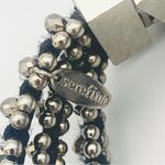 Anthropologie  Serafina Triple strand Wrap bracelet Black/silver Photo 10