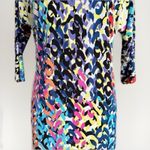 Trina Turk  Dominica multicolor print 3/4 sleeve shift dress 8 Casual Office Photo 4