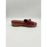 Alexandre Birman  Clarita Woven Clogs Size 37 /US 7 Leather Red Slip On Sandals Photo 5