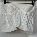 Frederick's of Hollywood Vintage Fredrick’s of Hollywood ILGWU Union Made‎ White Bustier Bra cottage core Photo 0