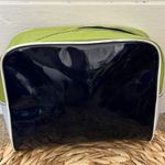 Estee Lauder Retro Lime Green And Cerulean Blue Color Block Make Up Bag Clutch Photo 0