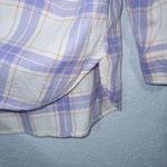American Eagle  Cream & Purple Oversized Plaid Button Down Shirt Size XL Photo 8