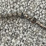 Trifari Vintage Silver Tone and Blue Rhinestone Leaf Bib Choker Necklace Photo 5