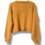 Listicle  women’s size medium floral embroidered button front cardigan mustard Photo 2