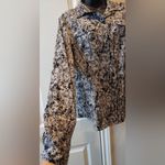 Dana Buchman  Women's Long Sleeve Snake Print Button Front Blouse Size medium Photo 3
