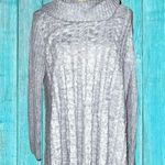 Jos. A. Bank Joseph A banks gray cable knit cowl neck flared hem sweater Photo 0